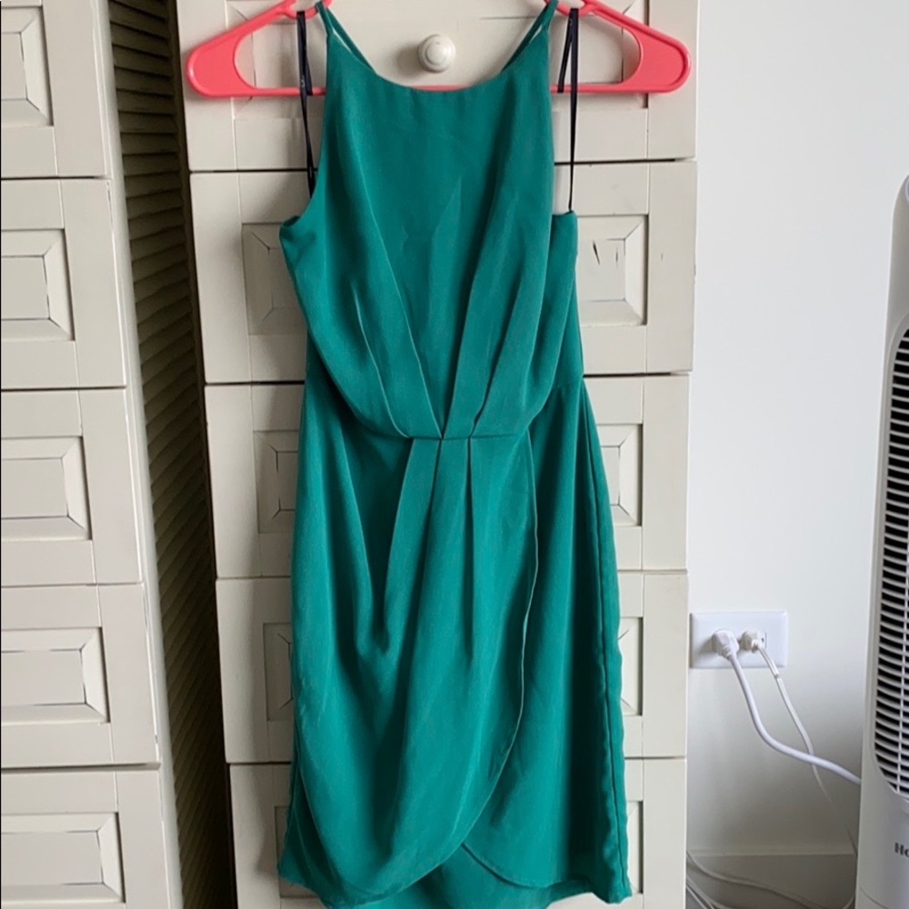 XS Lulus Best Wishes Teal Green Dress